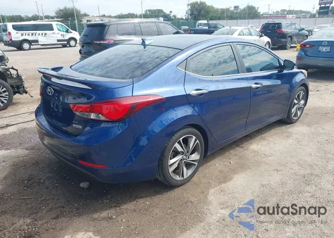 2016 Hyundai Elantra Limited z USA, uszkodzony, nr VIN 5NPDH4AE3GH652622